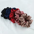 5PCS/Lot Fashion Silk Satin Scrunchies Headband Large Elastic Rubber Hair Band Women Fashion Hair Scrunchies Ponytail Holder Accessories for Women And Girls