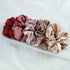 5PCS/Lot Fashion Silk Satin Scrunchies Headband Large Elastic Rubber Hair Band Women Fashion Hair Scrunchies Ponytail Holder Accessories for Women And Girls