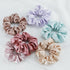 5PCS/Lot Fashion Silk Satin Scrunchies Headband Large Elastic Rubber Hair Band Women Fashion Hair Scrunchies Ponytail Holder Accessories for Women And Girls