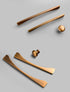 6PCS Set Nordic Modern Glam Brushed Bronze Drawer Knobs Kitchen Door Handles Cupboard Door Handle Cabinet Handles for Furniture Hardware  Brushed Brass Handle Modern Minimalist Cabinet Pull Drawer Handle Wardrobe Cabinet Hardware