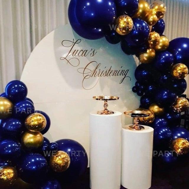 85pcs Navy Blue Gold Balloons Garland Arch Kit Perfect Sequins Balloons For Baby Shower Wedding Birthday Party Decor Bridal showers Office Party Gender Reveals - STEVVEX Balloons - 85pcs, 90, attractive balloons, balloon, balloons, birtday balloons, birthday theme balloons, blue balloons, bridal shower balloons, chrome gold balloons, fantastic balloons, gold balloons, success party balloons - Stevvex.com