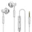 9D Stereo Earphones Mic Headphone Headset In-ear Wired Headphones Bass Wire Earphone Earbud Phone Headset With Microphone Wired Earbuds Noise Isolating in-Ear Headphones Earphones with Mic Volume Control Plug for Sports Workout Compatible