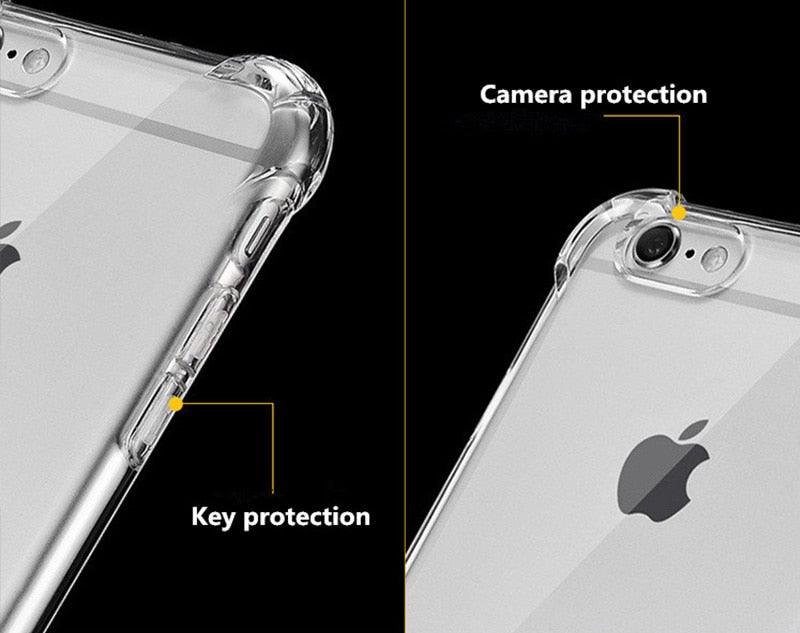 Classic Transparent Clear Soft Shockproof Phone Case Cover For iPhone Simple Phone Cases For iPhone XS 11 Pro MAX 6 6s 7 8 Plus Case Cover Silicone Case iPhone XR X 7 8 6 5 5S  5C Case For iphone