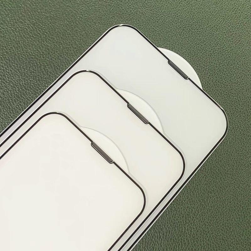 3Pcs Dust Net Protective Glass For iPhone 13 12 11 Pro XS Max XR 12 Mini Full Cover Protector Tempered Glass on iphone 13 14 Pro  Soft Flexible Ceramic Film Screen Protector Compatible with iPhone