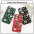 Christmas Beautiful Santa Phone Case For iPhone 13 14 12 11 Pro Max Mini 14Plus Soft Silicone Cover Christmas Silicone Mobile Phone Case Protective Case Comfortable Case for iPhone