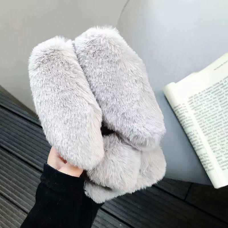 Comfortable Bunny Funny Women Phone Cover For iPhone 12 mini 11 Pro Max Hairy Cute Rabbit Animal Case For iPhone XS MAX XR Soft Lightweight Phone Cover Girl Gifts