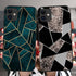 Unique Abstract Ultra Thin Sparkle Soft Silicone Case For iPhone XS Max 8 7 Plus X XR 6 6S 5S Mini Black Phone Case Marble Geometric Art Soft Silicone Cover