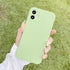 Soft Silicone Candy Color Phone Case For iPhone 13Mini iPhone 14Pro Max Ultra Thin Shockproof Cover Solid Color Shockproof Silicone Case For iPhone