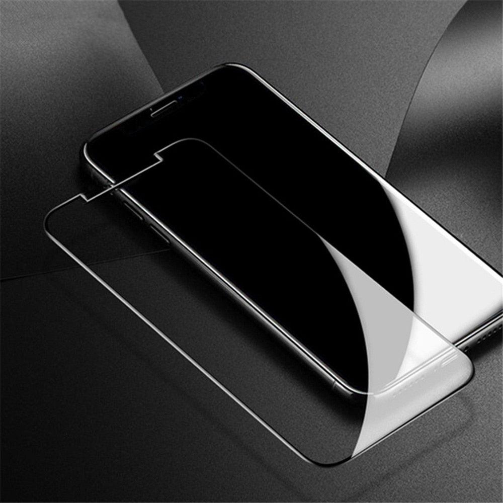 3pcs For iPhone 12 13 Mini 14 Pro Max Glass Screen Protector For iPhone XR XS SE 2022 6 7 8 Plus 13 Pro Max Glass Not Full Cover Curved Edge Anti Explosion Temper Glass Screen Protector for iPhone