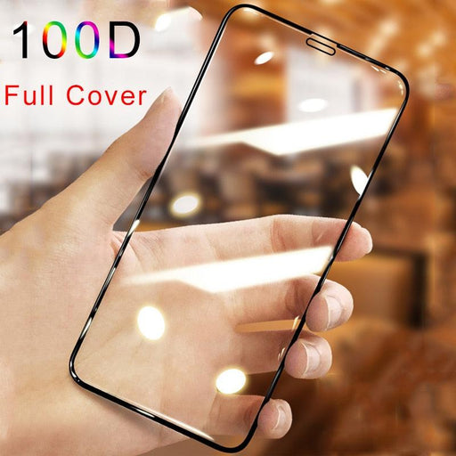 100D Curved Edge For iPhone 7 8 6 6S Plus 11 12 Pro Max Mini Screen Protector iPhone X XR XS Max Glass Full Cover Glass HD 9H Tempered Glass Screen Protector for iPhone