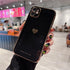 Retro  Love Heart Phone Case For iPhone 12 13 11 Pro Max XR X XS Max 8 Plus 14 Soft Silicone Camera Protective Back Cover Luxury Bling Plating Soft Back Cover Raised Full Camera Protection Bumper Silicone Shockproof Phone Case for iPhone
