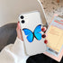 Fashion Butterfly Transparent Phone Case For iPhone 11 12 13 Pro Max 12 Mini Beautiful Butterfly Soft Butterfly Silicone Protective Case Clear Back Cover