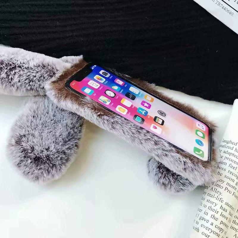 Comfortable Bunny Funny Women Phone Cover For iPhone 12 mini 11 Pro Max Hairy Cute Rabbit Animal Case For iPhone XS MAX XR Soft Lightweight Phone Cover Girl Gifts
