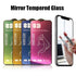 Glue Anti Scratch Mirror Screen Protector Tempered Glass For iphone 13 12 11 Pro XS Max X XR 7 8 Plus Makeup Mirror Tempered Glass for Iphone 11 12Pro 13pro Max Mirror Screen Protectors