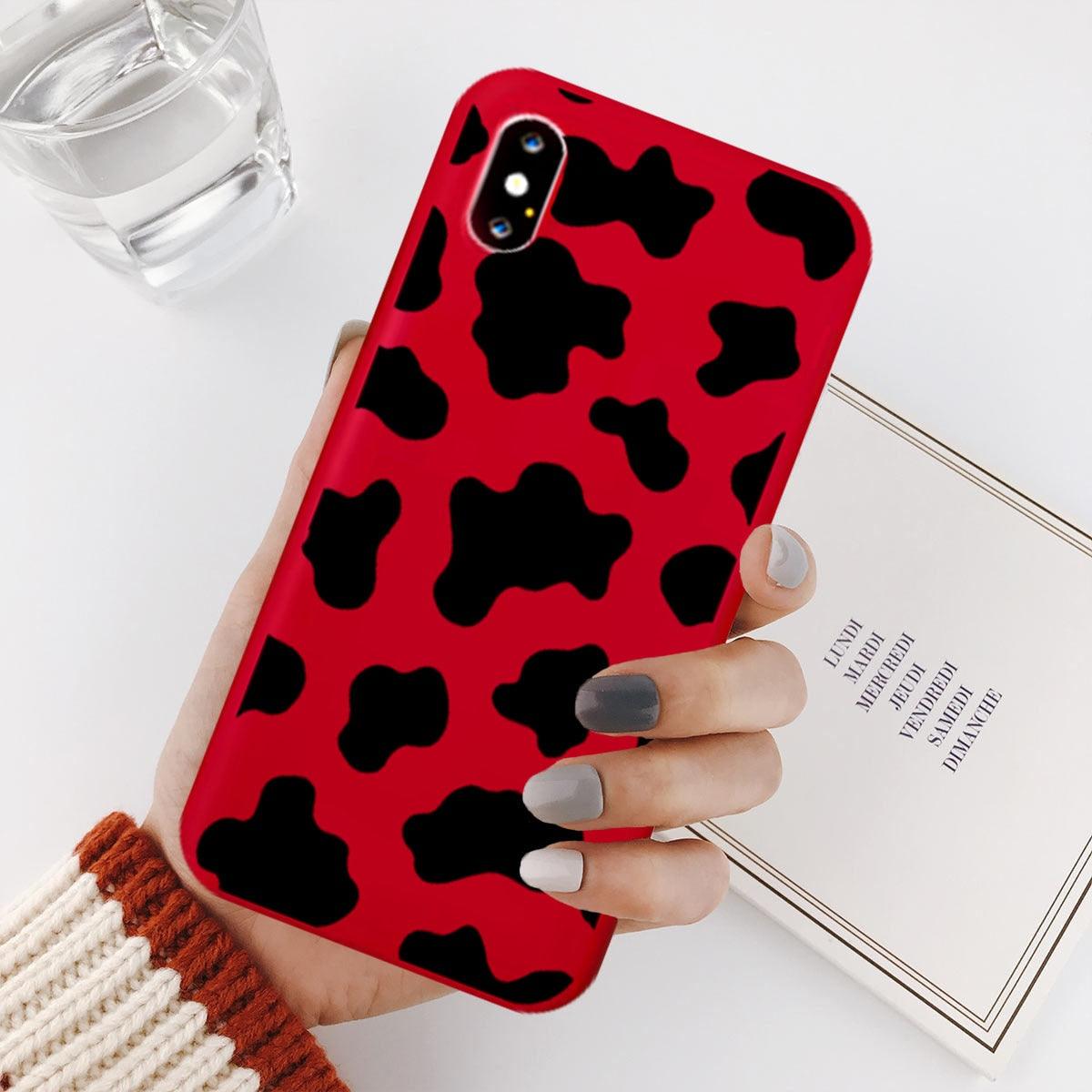 Slim Fit  Lightweight Black White  Print Silicone Case For iPhone 11 Pro 7 8 Plus X XR XS Max iphone 11 Cell Phone Case Cover White Black Pattern Print Silicone Unisex Case