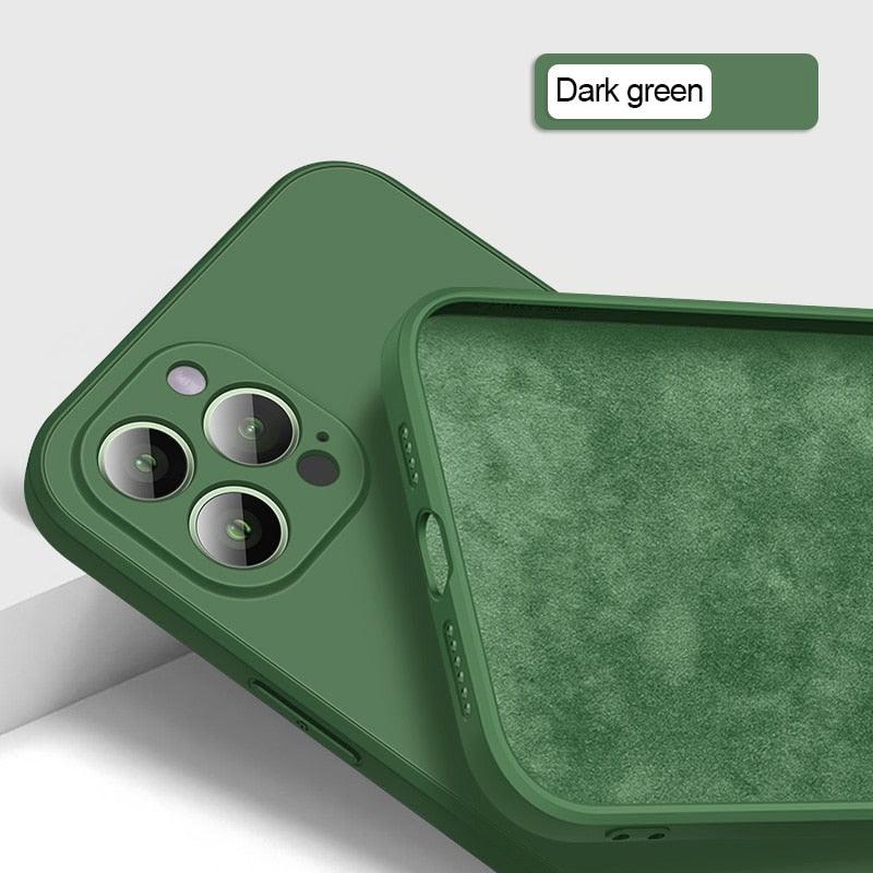 New Soft Silicone Square Phone Case For iPhone 14 13 Pro Plus Shockproof Back Cover Full Camera Lens Protective Slim Soft Shockproof Phone Case for Women