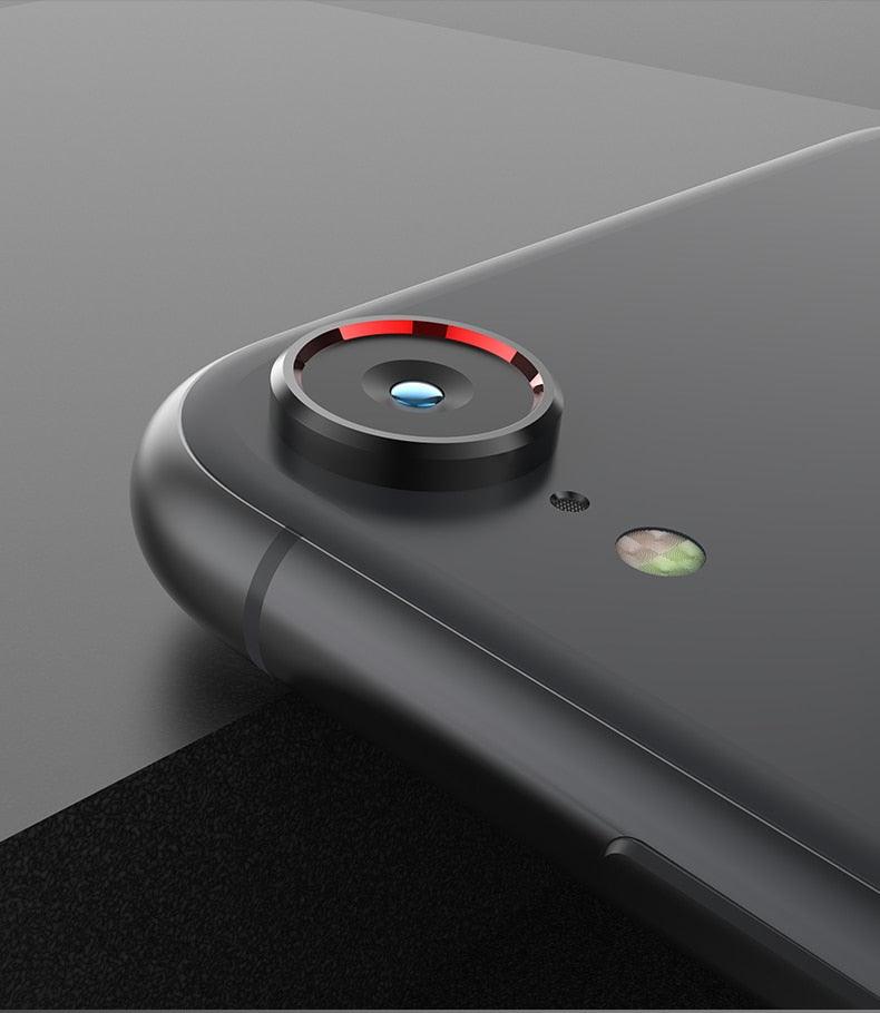 Camera Protection Ring with Metal Camera Protection Film For iPhone XR Metal Camera Protector Ring Circle Compatible with iPhone XR Aluminum Alloy Back Lens Protective Glass Cover