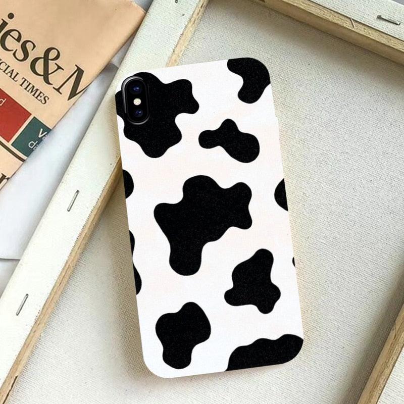 Slim Fit  Lightweight Black White  Print Silicone Case For iPhone 11 Pro 7 8 Plus X XR XS Max iphone 11 Cell Phone Case Cover White Black Pattern Print Silicone Unisex Case