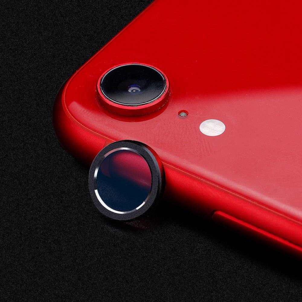 Camera Protection Ring with Metal Camera Protection Film For iPhone XR Metal Camera Protector Ring Circle Compatible with iPhone XR Aluminum Alloy Back Lens Protective Glass Cover