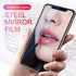 Glue Anti Scratch Mirror Screen Protector Tempered Glass For iphone 13 12 11 Pro XS Max X XR 7 8 Plus Makeup Mirror Tempered Glass for Iphone 11 12Pro 13pro Max Mirror Screen Protectors