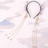 Long Tassel Headbands Hairband Simulated Pearl Leaf Tiaras and Crowns Forehead Jewelry for Women Girls Hair Accessories  Hair Band Headpiece Classic Hair Accessories Soft Sister Crown