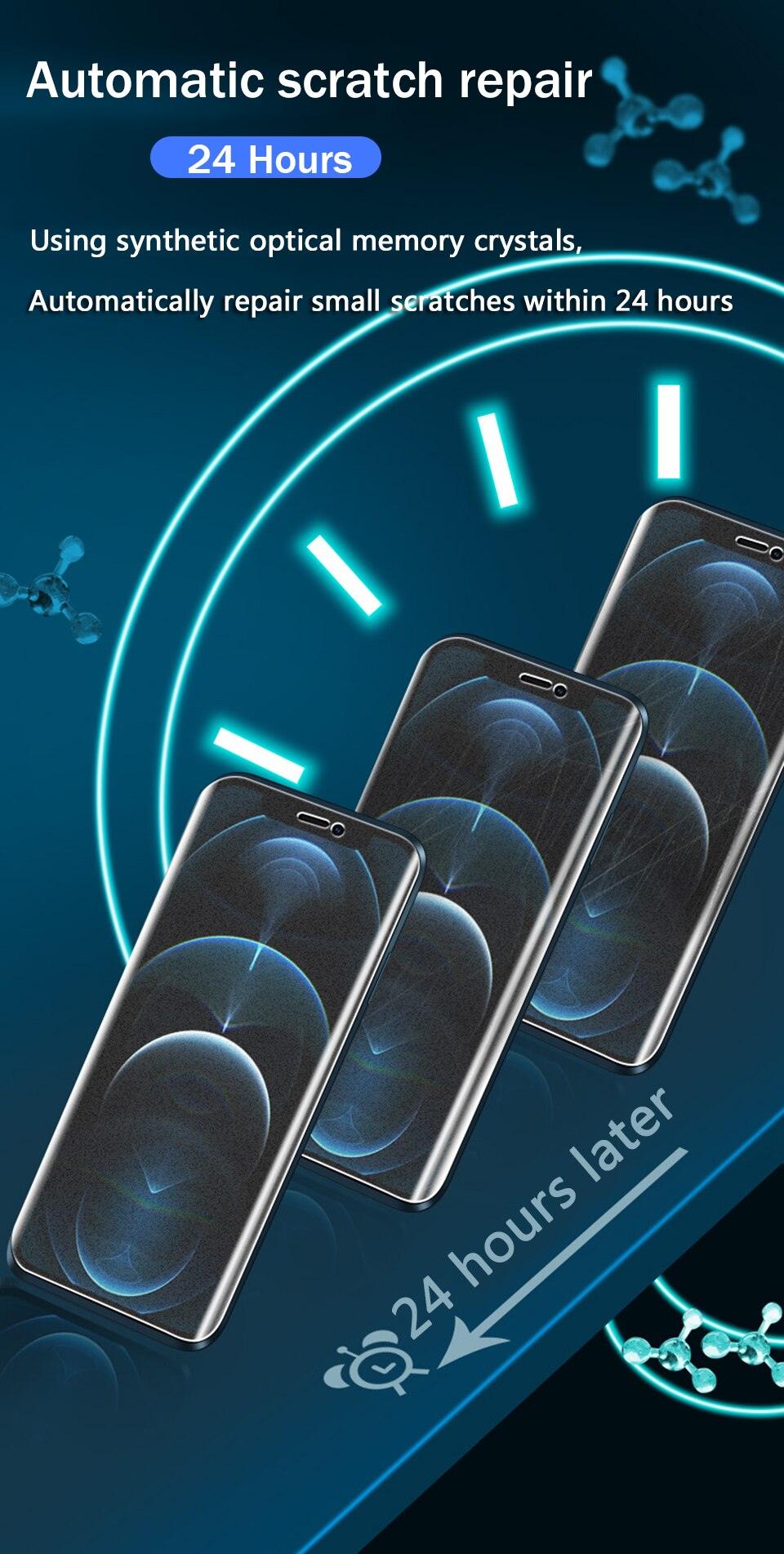 3pcs For Iphone 11 12 13 Pro Max Mini Matte Film Frosted Screen Protectors For iPhone X Xr Xs Max 6 6s 7 8 Plus Se 2020 Anti Spy Tempered Glass Protector For iPhone