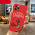 Christmas Pattern Design Red Silicone Phone Cover Anti-Scratch Soft Slim Bumper Shockproof Protective Case Shockproof Phone Case For iPhone 13 14 Pro Max Merry Christmas Candy Silicone Bumper Cover