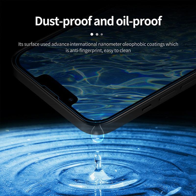 4PCS Tempered Glass for iPhone 11 12 13 14 Pro XR X XS Max Screen Protector on for iPhone 12 Pro Max Mini 7 8 6 6S Plus SE Glass Tempered Glass Easy Frame Installation HD Ultra-Thin Screen Protector
