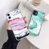 Fashion Marble Pattern Phone Case For iPhone 13 12 11 Pro Max 7 8 6 6S Plus X XR XS Max 12Mini 5 5S SE Cute Soft TPU Cover Full Body Protection with Raised Bezel