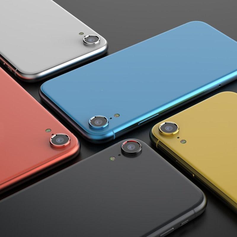 Camera Protection Ring with Metal Camera Protection Film For iPhone XR Metal Camera Protector Ring Circle Compatible with iPhone XR Aluminum Alloy Back Lens Protective Glass Cover