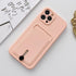 Unique Silicone Solid Color Phone Case For iPhone 11 12 13 Mini case For iPhone 11 Pro Case Cover Silicone Wallet Card Holder Compatible With Smartphones Minimalist Style Lightweight iphone Case