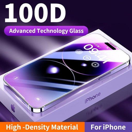100D Full Cover Tempered Glass For iPhone 14 11 12 13 Pro Max XR X Screen Protector On iPhone 14 Pro Max Curved Protective Glass Screen Protector Tempered Glass Military Shatterproof & Longest Durable Screen Protector For iPhone