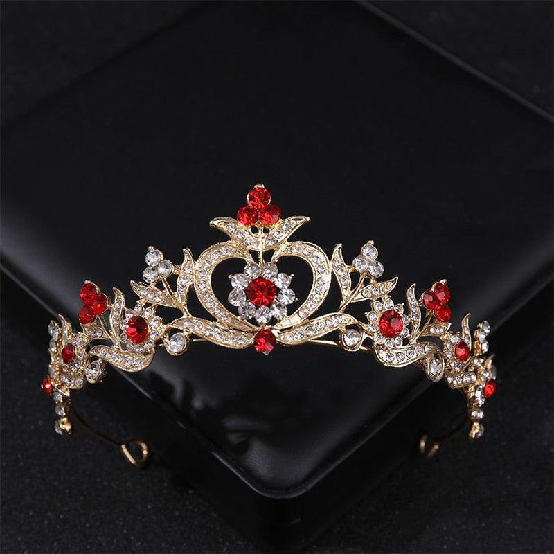 Simulated Pearls Crystal Wedding Tiaras And Crowns For Queen Princess Gold Silver Color Women Hair Jewelry Luxury Crystal Bridal Crown Tiaras Fashion Hair Jewelry Diadem Tiara For Women Bride Wedding Hair Accessories