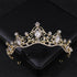 Simulated Pearls Crystal Wedding Tiaras And Crowns For Queen Princess Gold Silver Color Women Hair Jewelry Luxury Crystal Bridal Crown Tiaras Fashion Hair Jewelry Diadem Tiara For Women Bride Wedding Hair Accessories
