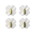 A Box of 4 Four-leaf Clover Hooks Punch-free Strong Sticky Bathroom Hook Light Luxury Household Wall Nail-free Key Storage Hook Cute Plastic Hooks Self-Adhesive Suitable Wall Bracket Self-Adhesive Hook Strong Adhesive Hanging on the Wall