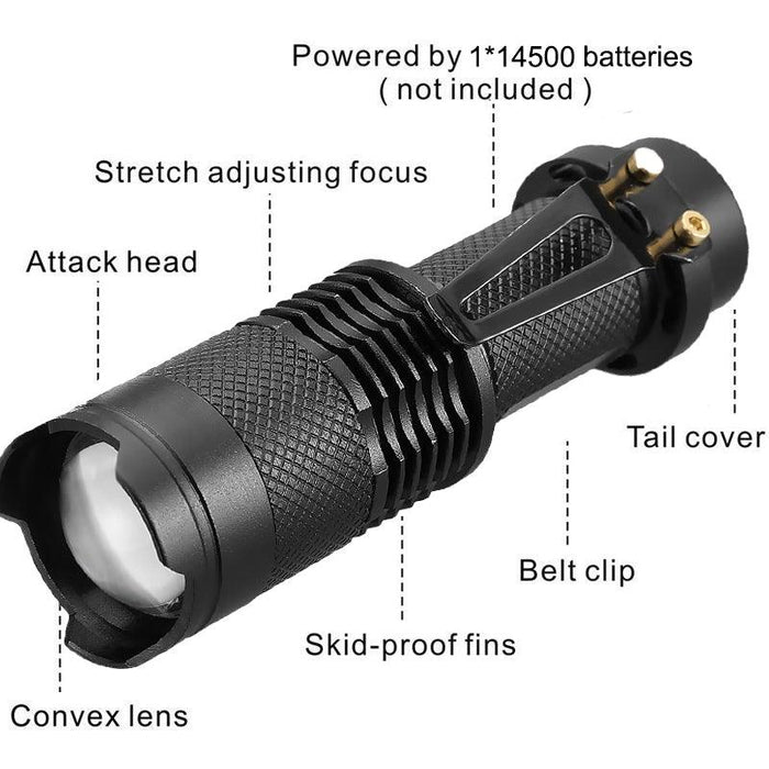 Adjustable Rechargeable Water Resistant Super Bright Mini Handheld Flashlights LED Zoomable Flashlight For Camping Fishing Bicycle Light Kids Indoor Outdoor Hiking - STEVVEX Lamp - 200, Adjustable Flashlight, Adjustable Headlight, Adjustable Headtorch, Adjustable Torchlight, Bright Flashlight, Flashlight, Gadget, Headlamp, Headlight, LED Light, Torchlight, Zoomable Flashlight, Zoomable Headlamp, Zoomable Headlight, Zoomable Torchlight - Stevvex.com