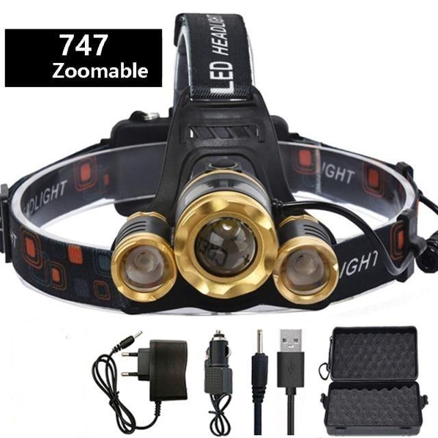 Adjustable Zoomable Headlamp Ultra Bright Rechargeable LED Bright High Lumen Head Lights Head Lamp Waterproof Flashlight For Outdoor Cmaping Fishing Hiking Biking Fishing Headlamp Running Headlamp - STEVVEX Lamp - 200, Flashlight, Headlamp, Headlight, lamp, LED Headlight, Rechargeable Flashlight, Rechargeable Headlamp, Rechargeable Headlight, Rechargeable Torchlight, Torchlight, Zoomable Flashlight, Zoomable Headlamp, Zoomable Headlight, Zoomable Torchlight - Stevvex.com