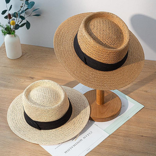 Adult Summer Straw Hat Fashion Casual Beach Fedora Hat Wide Brim Straw Hat Luxury Fedora Summer Packable Sun Hat Lightweight Women Beach Sun Hat Breathable Sun Hats For Women 56-58cm