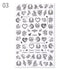 Alphabet Love Shaped  Pattern 3D Nail Stickers Slider Valentine Day Decals Foil For Love Nail Art Decoration Pop Art Nail Stickers Sexy Girl Designs Comics Water Transfer Decals Manicure Lips Nail Art Decorations Slider Nail Art Stickers