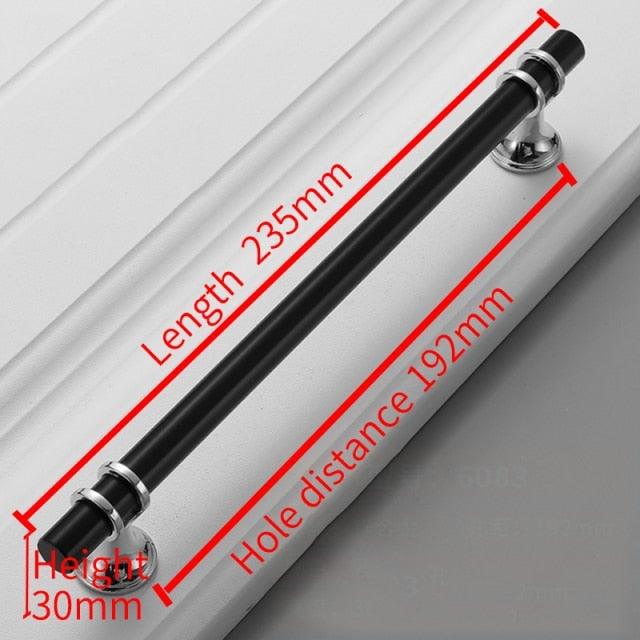 Aluminum Alloy Black Gold Door Handle Wardrobe Kitchen Cabinet Drawer Solid Handle Furniture Handle European Modern Hardware Modern Furniture Cupboard Door Drawer Handles