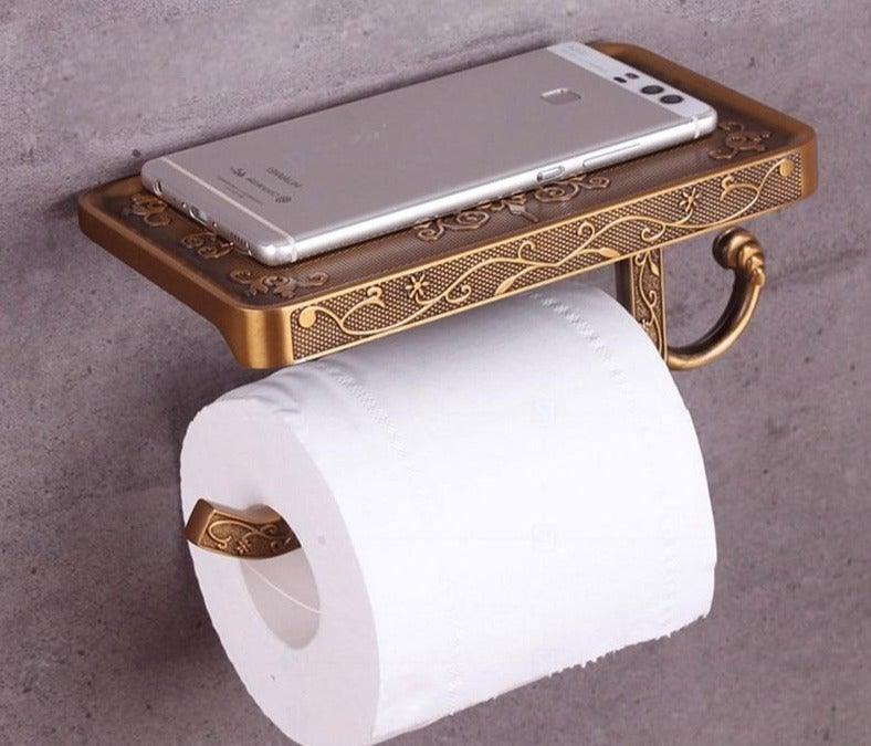 Antique Brass Toilet Paper Holder Bathroom Mobile Holder Toilet Tissue Paper Roll Holder Bathroom Storage Rack Accessory Bronze Toilet Paper Holder Antique Brass Toilet Paper Towel Holder Premium Wall Mounted Bathroom Paper Holder With Shelf And Hook