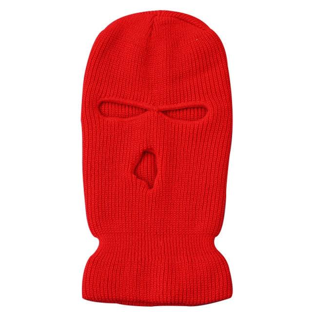 Army Tactical Mask 3 Hole Full Face Mask Ski Mask Winter Cap Balaclava Motorbike Motorcycle Helmet Full Helmet Neck Gaiter, Winter Balaclava Warm Knit Beanie for Outdoor Sports Outdoor Full Face Cover Thermal Ski Mask