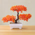 Artificial Bonsai Tree Fake Flower Potted Ornament For Home, Room, Garden, Bookshelves Decoration Desktop Display Artificial Flower Potted for Home Decor