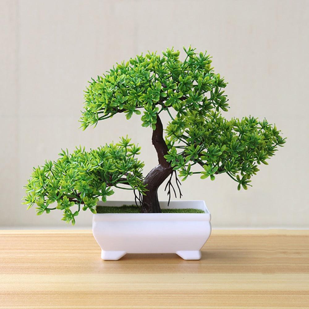 Artificial Bonsai Tree Fake Flower Potted Ornament For Home, Room, Garden, Bookshelves Decoration Desktop Display Artificial Flower Potted for Home Decor