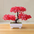 Artificial Bonsai Tree Fake Flower Potted Ornament For Home, Room, Garden, Bookshelves Decoration Desktop Display Artificial Flower Potted for Home Decor