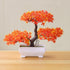 Artificial Bonsai Tree Fake Flower Potted Ornament For Home, Room, Garden, Bookshelves Decoration Desktop Display Artificial Flower Potted for Home Decor