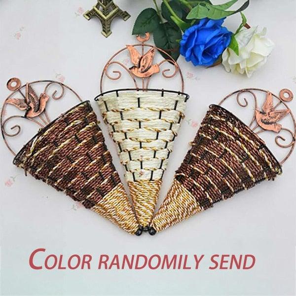 Artificial Flower Wisteria Basket Wall Hanging Flower Party Decoration Simulation For Valentine's Day Wedding Birthdays Hanging Basket Lifelike Garland for Home Wedding Garden/Yard String Floral Decoration