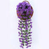 Artificial Flower Wisteria Basket Wall Hanging Flower Party Decoration Simulation For Valentine's Day Wedding Birthdays Hanging Basket Lifelike Garland for Home Wedding Garden/Yard String Floral Decoration