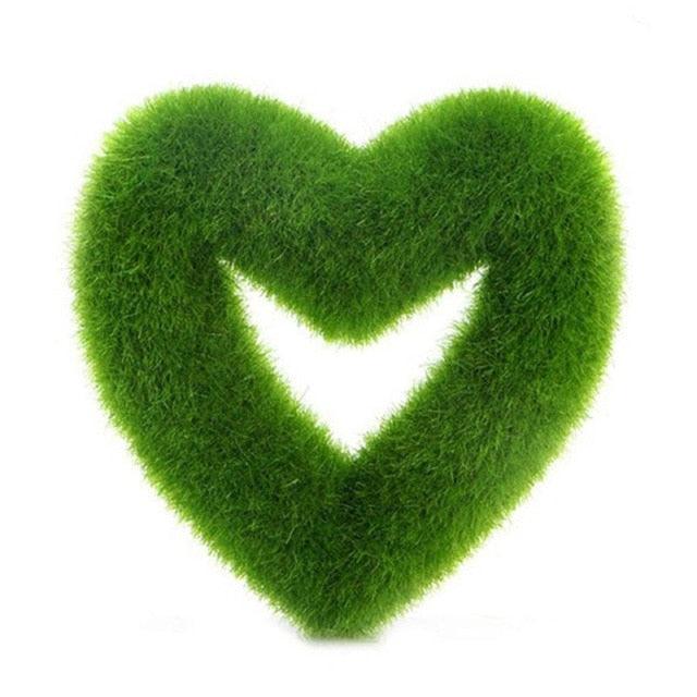 Artificial Lawn Simulation Grass Pile Simulation Flocking Love Star Bonsai Fake Flower Grass Ball For Home Decorations Ornaments Gifts