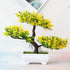 Artificial Small Tree Pot Fake Flowers Bonsai Potted Ornaments For Home Decoration Hotel Garden Decor Artificial Bonsai Tree Fake Greenery for Home Office Desk Wall Book Shelf Decor Room Decor